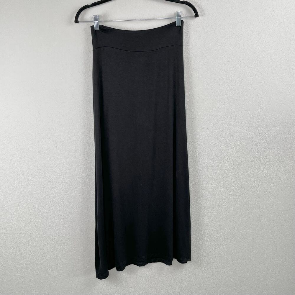 Vintage 90s Amy Byer Black Midi Skirt Large A Line High Waist Whimsigoth Y2K